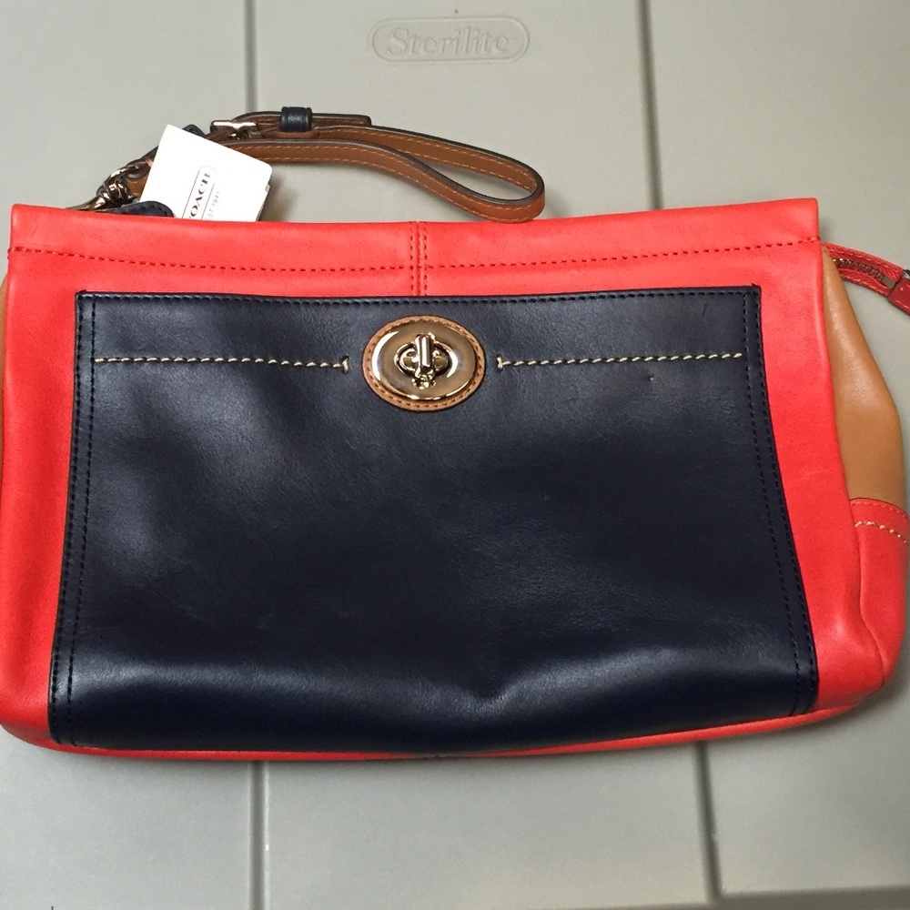 NWT Small Multi-Colored Coach Handbag